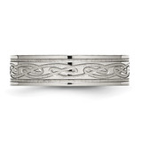 Chisel Stainless Steel Brushed Celtic Laser Etched 6mm Flat Band - SR-0DEB3297-4236