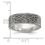 Chisel Stainless Steel Brushed Laser Design 8mm Band - SR-1245BD1E-9156