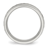 Chisel Stainless Steel Brushed Polished and Hammered 7.5mm Band - SR-5AA9A585-7478