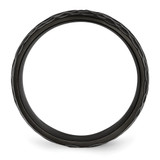 Chisel Stainless Steel Hammered Black IP-plated 8mm Band - SR-4E9041E7-8405