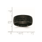 Chisel Stainless Steel Hammered Black IP-plated 8mm Band - SR-4E9041E7-8405