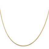 14K 20 inch 1mm Octagonal Snake with Lobster Clasp Chain