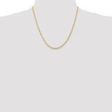 14K 20 Inch 2.25mm Diamond-cut Quadruple Rope Lobster Clasp Chain