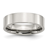 Chisel Stainless Steel Polished 6mm Flat Band - SR-D7D43DBB-9153