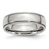 Chisel Stainless Steel Polished 6mm Grooved and Beaded Band - SR-22A8F61E-4756