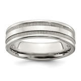 Chisel Stainless Steel Polished 6mm Grooved and Beaded Band - SR-DAAA2584-1948
