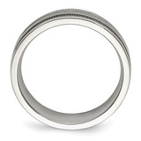 Chisel Stainless Steel Polished 6mm Grooved and Beaded Band - SR-DAAA2584-1948