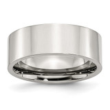 Chisel Stainless Steel Polished 8mm Flat Band - SR-D9F5948D-5768