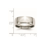 Chisel Stainless Steel Polished 8mm Half Round Band - SR-96E1A706-1992
