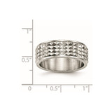 Chisel Stainless Steel Polished 8mm Studded Band - SR-B3DF1264-2584