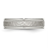Chisel Stainless Steel Polished and Hammered 6mm Grooved Band - SR-637CD53A-6845