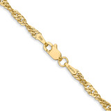 14K 20 inch 2.75mm Lightweight Singapore with Lobster Clasp Chain