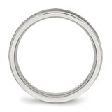 Chisel Stainless Steel Polished and Hammered 6mm Grooved Band - SR-799D19D2-2212
