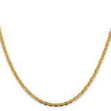 14K 20 inch 2.75mm Tri-color Pav‚ Valentino with Lobster Clasp Chain