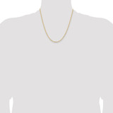 14K 20 inch 2.85mm Semi-Solid Curb with Lobster Clasp Chain