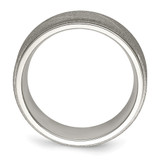 Chisel Stainless Steel Polished and Satin Ridged Edge 8mm Band - SR-AAB778FB-4254