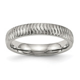Chisel Stainless Steel Polished and Textured 4mm Band - SR-A3143C63-1291
