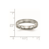 Chisel Stainless Steel Polished and Textured 4mm Band - SR-F1B058CA-1495