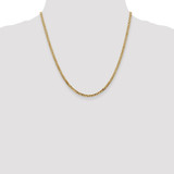 14K 20 inch 2.9mm Flat Beveled Curb with Lobster Clasp Chain