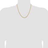 14K 20 inch 2mm Byzantine with Lobster Clasp Chain