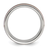 Chisel Stainless Steel Polished Arrow with Turquoise and Wood Inlay 8mm Band - SR-426B0359-4120