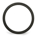 Chisel Stainless Steel Polished Black IP-plated 5mm Band - SR-49618F07-9572