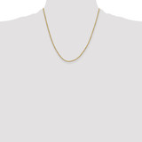 14K 20 inch 2mm Semi Solid Diamond-cut Rope with Lobster Clasp Chain