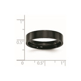 Chisel Stainless Steel Polished Black IP-plated 5mm Flat Band - SR-1A595EC8-6226