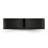 Chisel Stainless Steel Polished Black IP-plated 6mm Flat Band - SR-27ECE1D8-8612