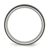 Chisel Stainless Steel Polished Black IP-plated 6mm Grooved Band - SR-810FA06D-5339