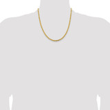 14K 20 inch 3.25mm Byzantine with Lobster Clasp Chain