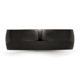 Chisel Stainless Steel Polished Black IP-plated 7mm Band - SR-B5D40889-1116