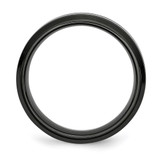 Chisel Stainless Steel Polished Black IP-plated 7mm Grooved Band - SR-29BF6EE0-3819
