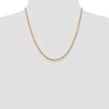 14K 20 inch 3.2mm Round Open Link Cable with Lobster Clasp Chain