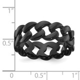 Chisel Stainless Steel Polished Black IP-plated 8mm Curb Link Band - SR-C9A98D29-9704