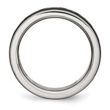Chisel Stainless Steel Polished Black IP-plated 8mm Grooved Band - SR-5522D613-6806