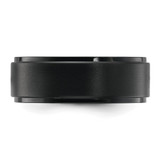 Chisel Stainless Steel Polished Black IP-plated Brushed Center 8mm Band - SR-65D9563A-9643