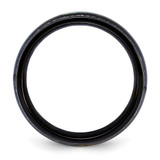 Chisel Stainless Steel Polished Black IP-plated with Abalone and Imitation Meteorite 8mm Band - SR-EC612EC9-3309