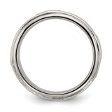 Chisel Stainless Steel Polished Cross 7.7mm Grooved and Beaded Band - SR-43718CF5-1971