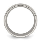 Chisel Stainless Steel Polished Glitter Paper Inlay Center 8mm Band - SR-03CF7BFC-8207