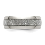 Chisel Stainless Steel Polished Glitter Paper Inlay Center 8mm Band - SR-03CF7BFC-8207