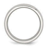 Chisel Stainless Steel Polished Red/Orange Koa Wood Enameled 8mm Band - SR-FED29065-2994