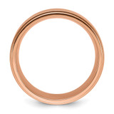 Chisel Stainless Steel Polished Rose IP-plated Brushed Center 8mm Band - SR-143B80A9-1209