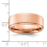 Chisel Stainless Steel Polished Rose IP-plated Brushed Center 8mm Band - SR-65E27BF3-9358