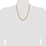 14K 20 inch 4.65mm Semi-Solid 3-Wire Wheat with Lobster Clasp Chain