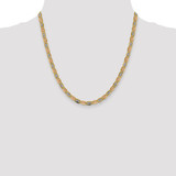 14K 20 inch 4.65mm Tri-color Pav‚ Valentino with Lobster Clasp Chain