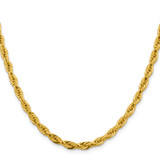 14K 20 inch 4.75mm Semi Solid Rope with Lobster Clasp Chain
