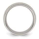 Chisel Stainless Steel Polished with Antler Inlay 8mm Band - SR-8FAE0F03-8100