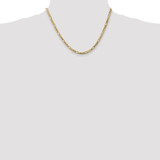 14K 20 inch 4mm Flat Figaro with Lobster Clasp Chain