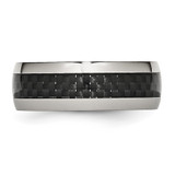 Chisel Stainless Steel Polished with Black Carbon Fiber Inlay 8mm Band - SR-5D46DE20-9117